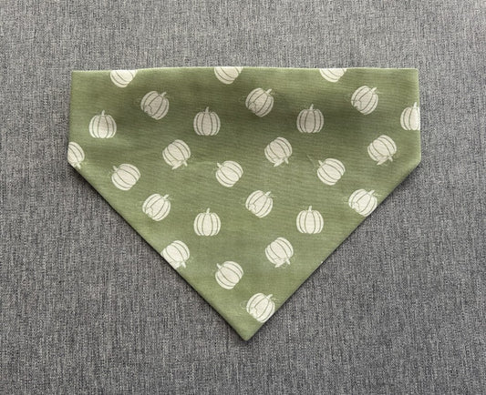 Green with White Pumpkins Bandana