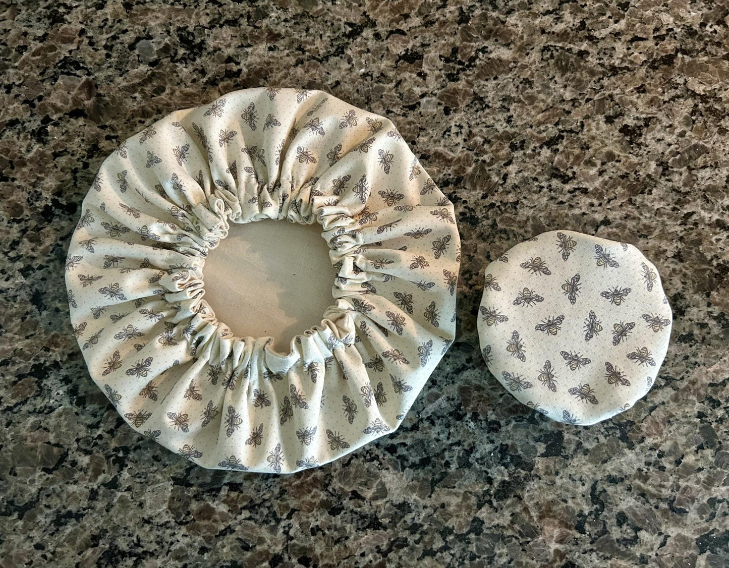 Sourdough Starter Jar Cover, Matching Set Bowl and Jar Bonnet