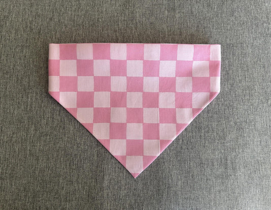 Pink Checkered Bandana