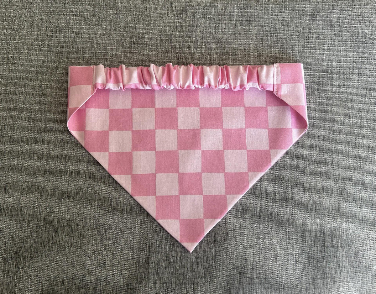 Pink Checkered Bandana