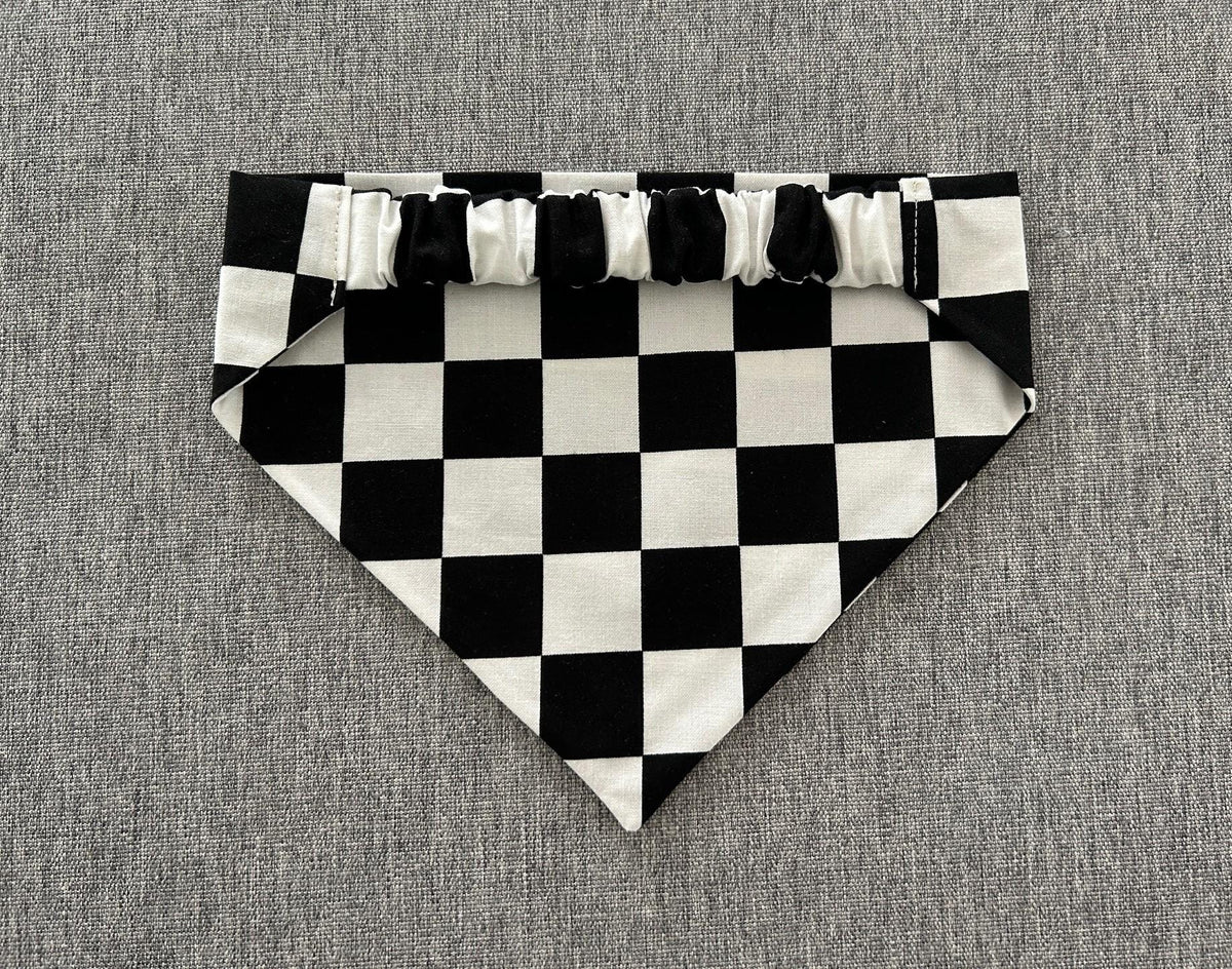 Black and White Checkered Bandana
