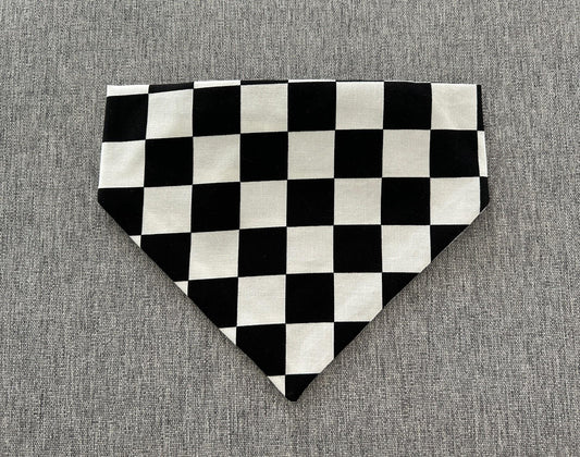 Black and White Checkered Bandana