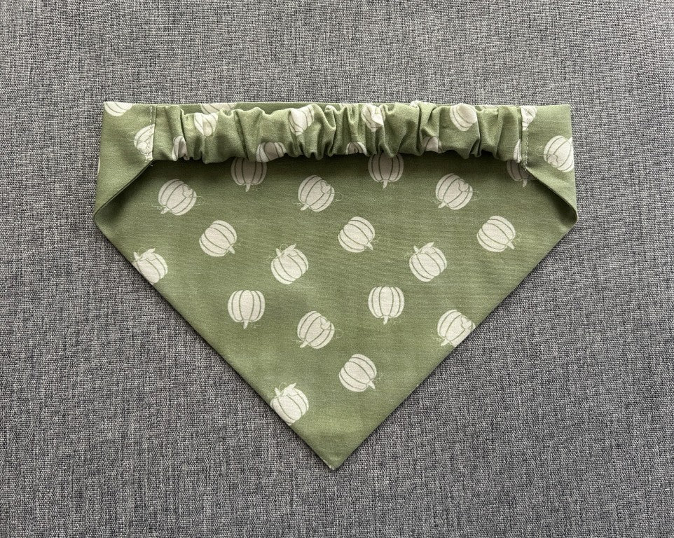 Green with White Pumpkins Bandana