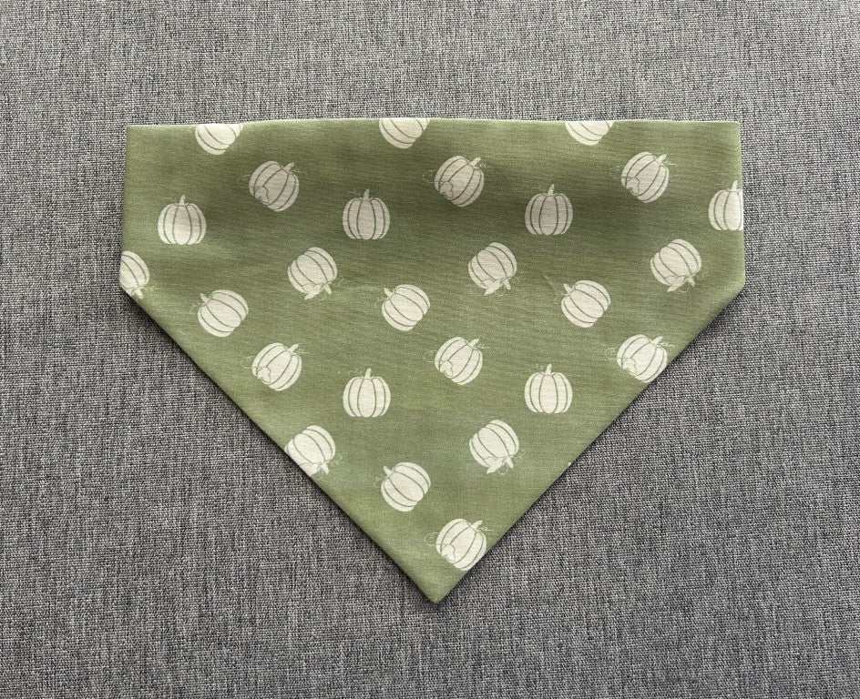 Green with White Pumpkins Bandana