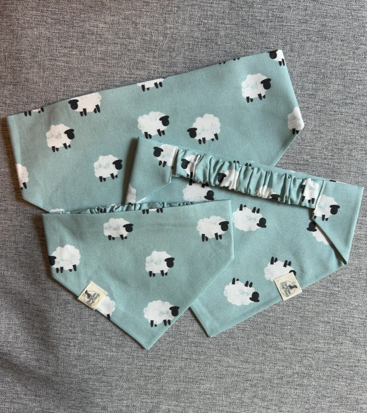 Sheep Scrunchie Dog Bandana, Spring Pet Accessories