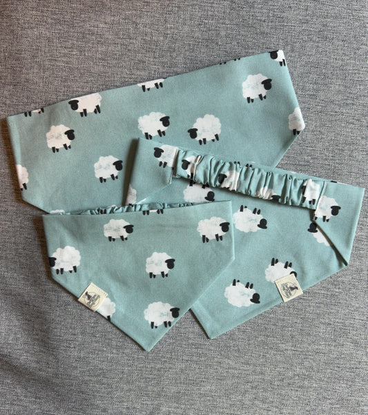 Sheep Scrunchie Dog Bandana, Spring Pet Accessories