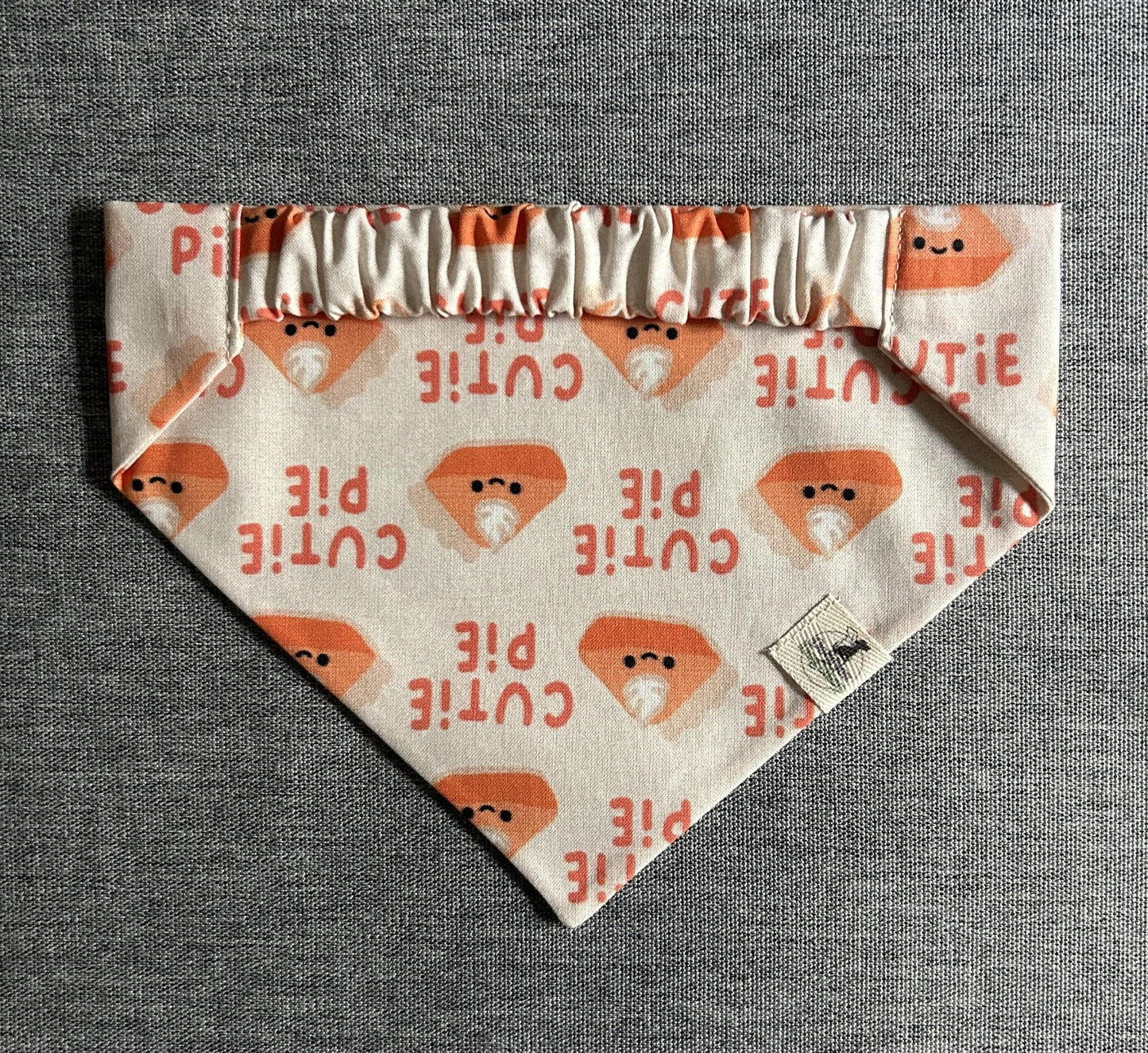 Cutie Pie Scrunchie Dog Bandana, Thanksgiving Day Bandana, Holiday Pet Accessories