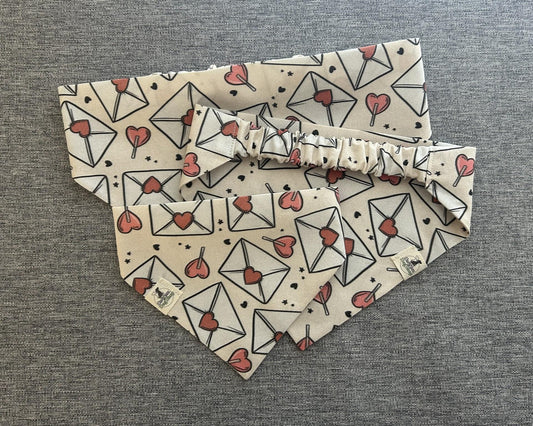 Valentine's Day Scrunchie Bandana, Heart Day Pet Accessories