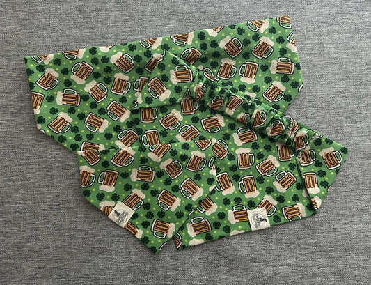 St. Patty's Beer Scrunchie Dog Bandana, Holiday Pet Accessories
