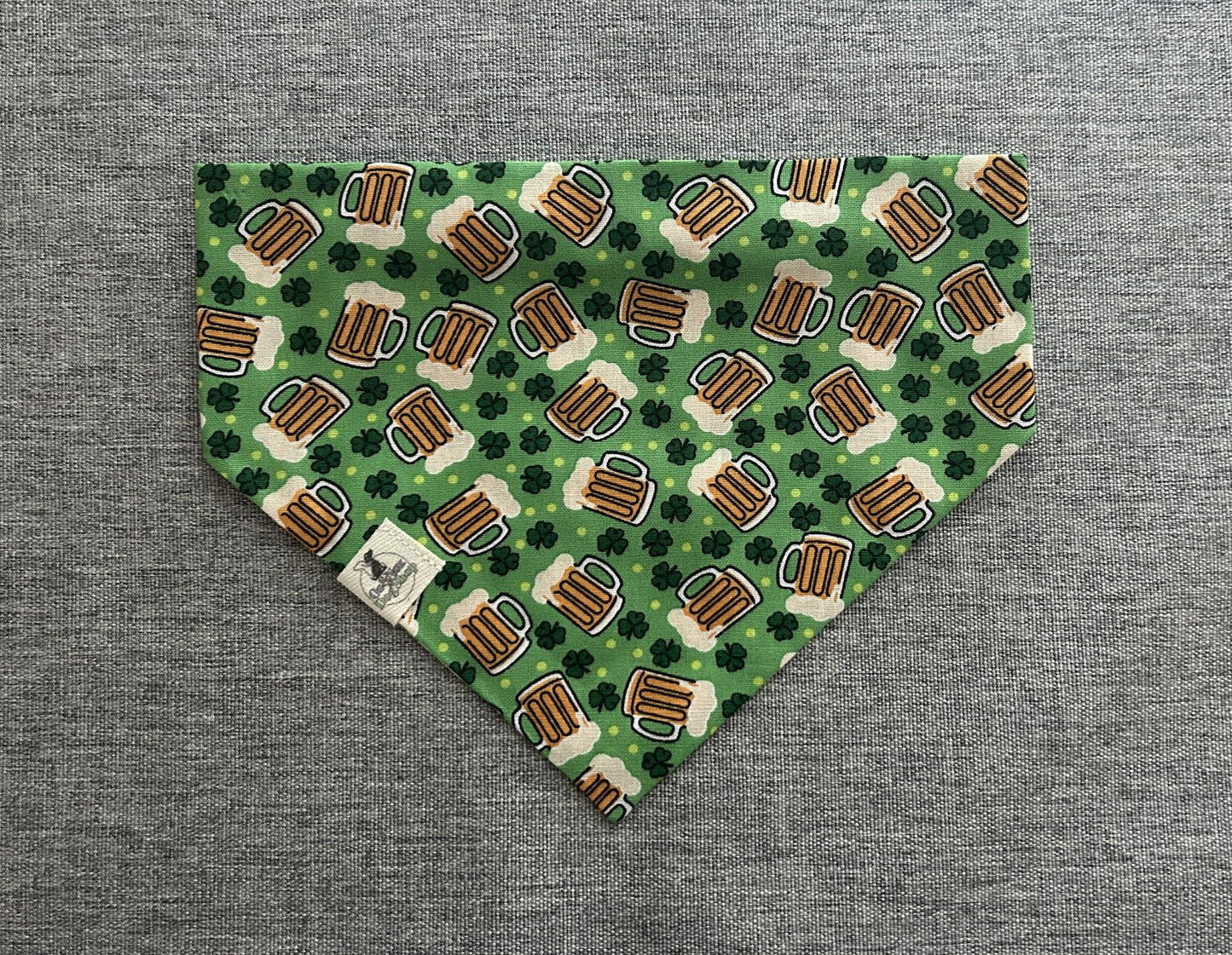 St. Patty's Beer Scrunchie Dog Bandana, Holiday Pet Accessories