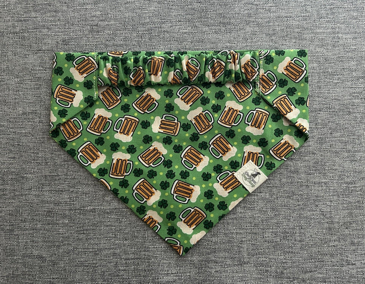 St. Patty's Beer Scrunchie Dog Bandana, Holiday Pet Accessories