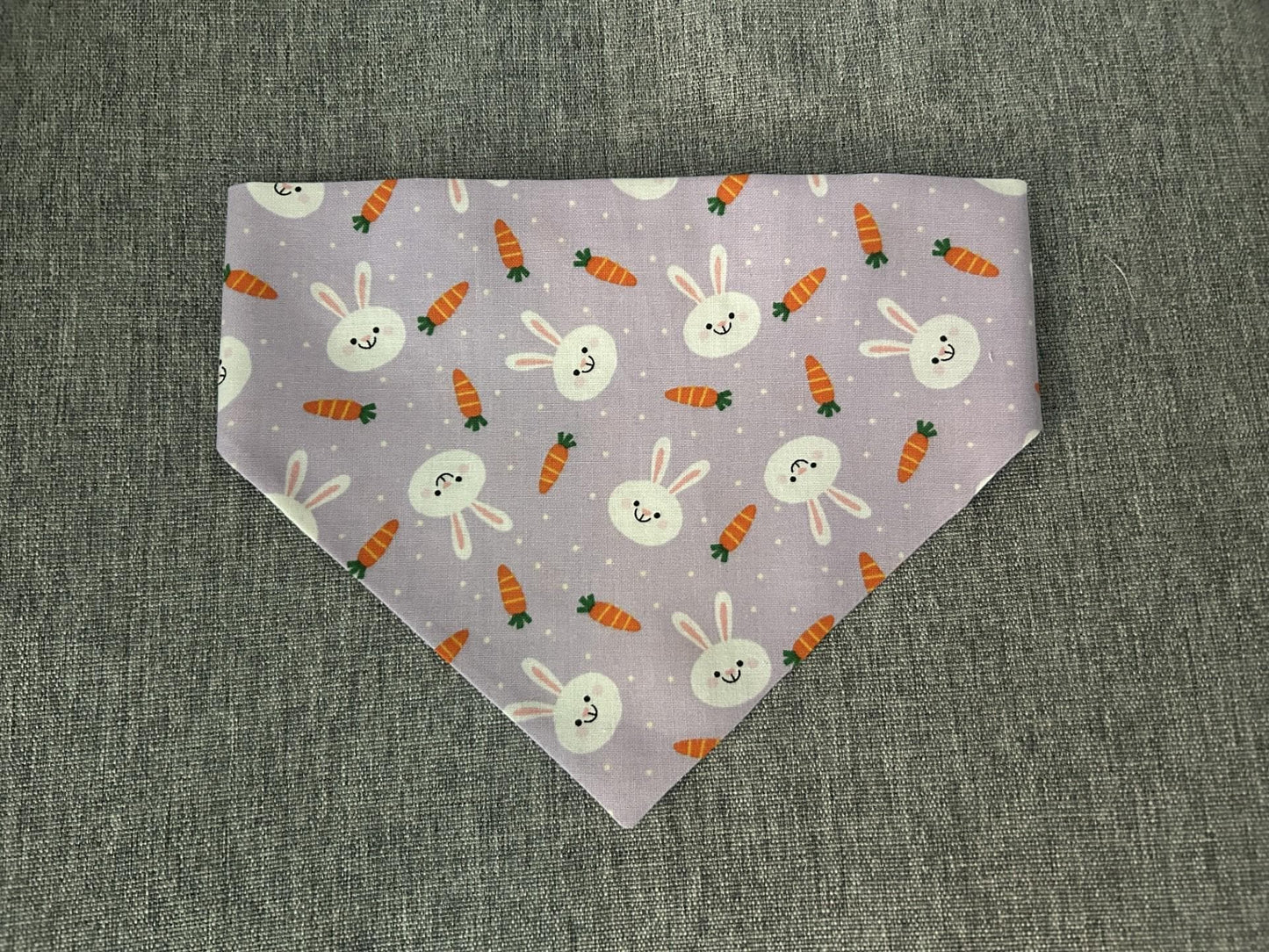 Easter Bunny & Carrot Scrunchie Dog Bandana, Spring Pet Accessories