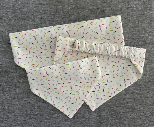 Rainbow Sprinkles Dog Bandana, Celebration Pet Accessories