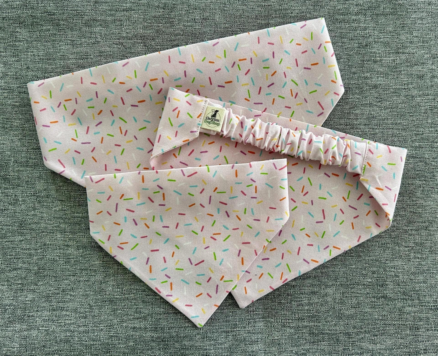 Rainbow Sprinkles Dog Bandana, Celebration Pet Accessories