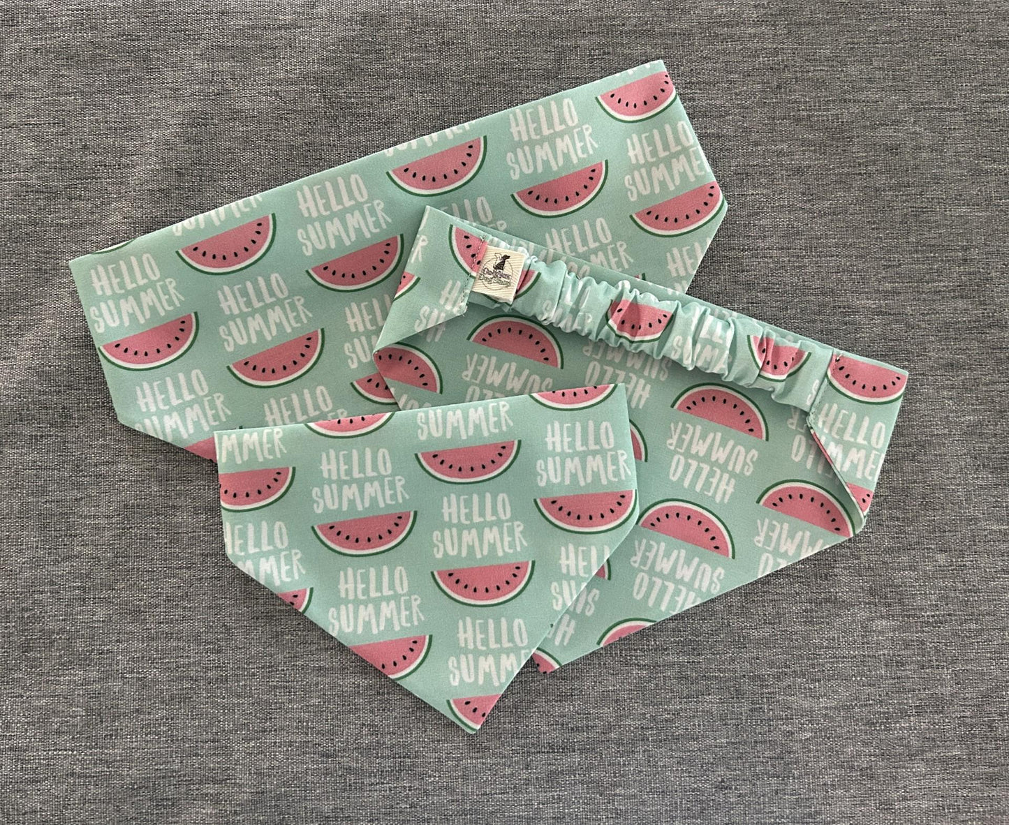 Watermelon Scrunchie Dog Bandana, Hello Summer, Summer Pet Accessories