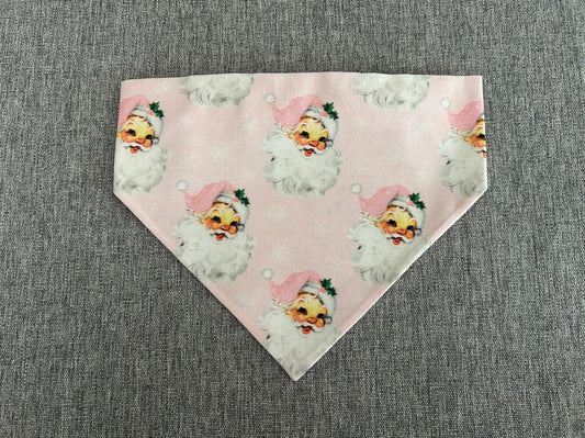 Pink Vintage Santa Bandana