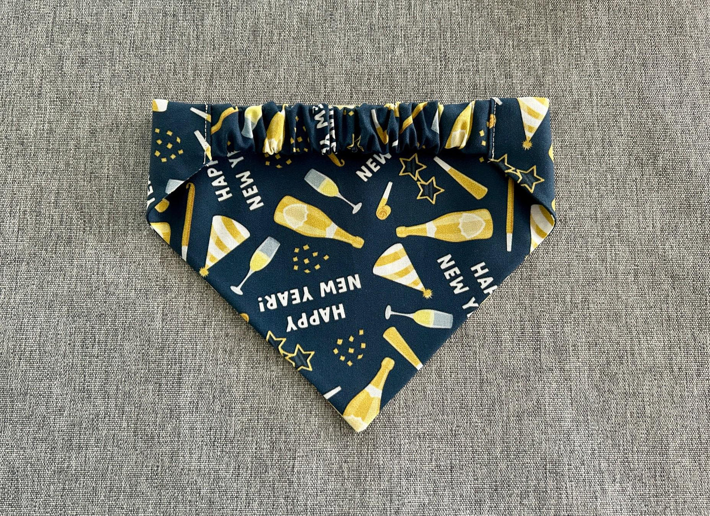 Happy New Year Scrunchie Dog Bandana, New Years Pet Accessories