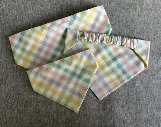 Easter Plaid Scrunchie Bandana