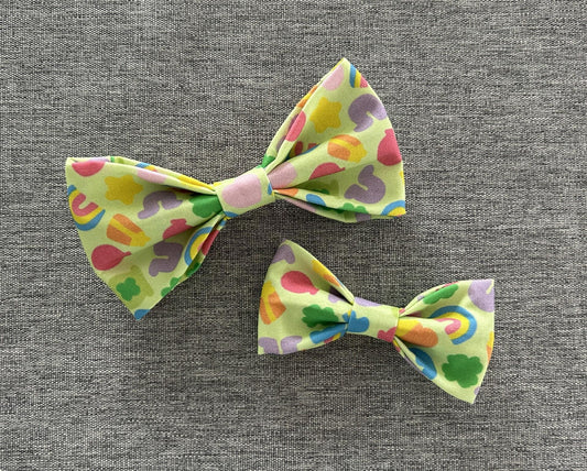 Lucky Charms Dog Bow Tie, St. Patrick's Day Pet Accessories