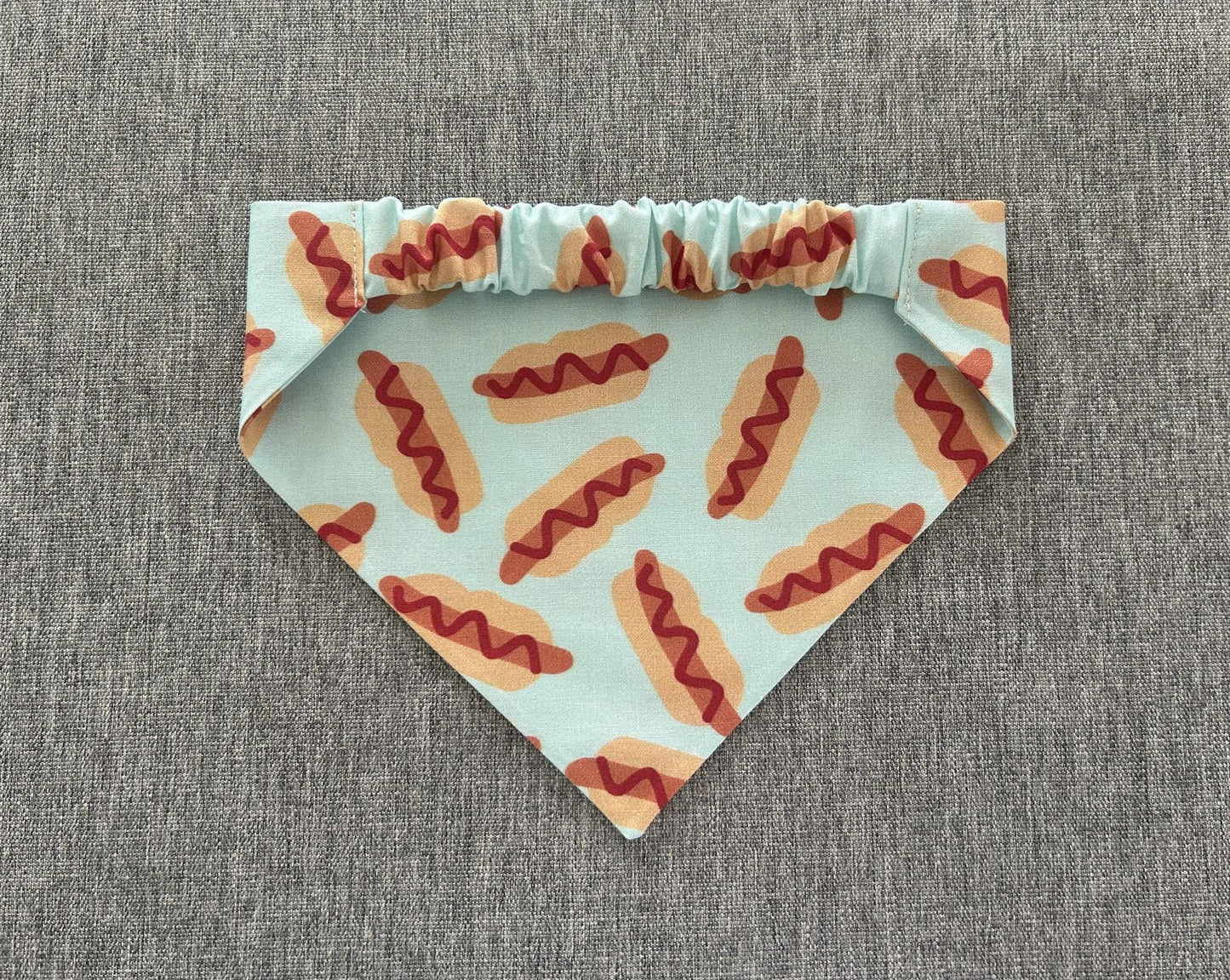 Hotdog Scrunchie Dog Bandana, Summer Pet Accessories, Funny dog bandanas