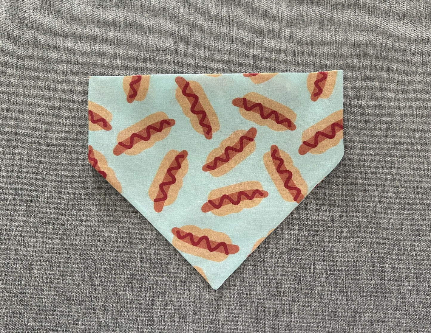 Hotdog Scrunchie Dog Bandana, Summer Pet Accessories, Funny dog bandanas
