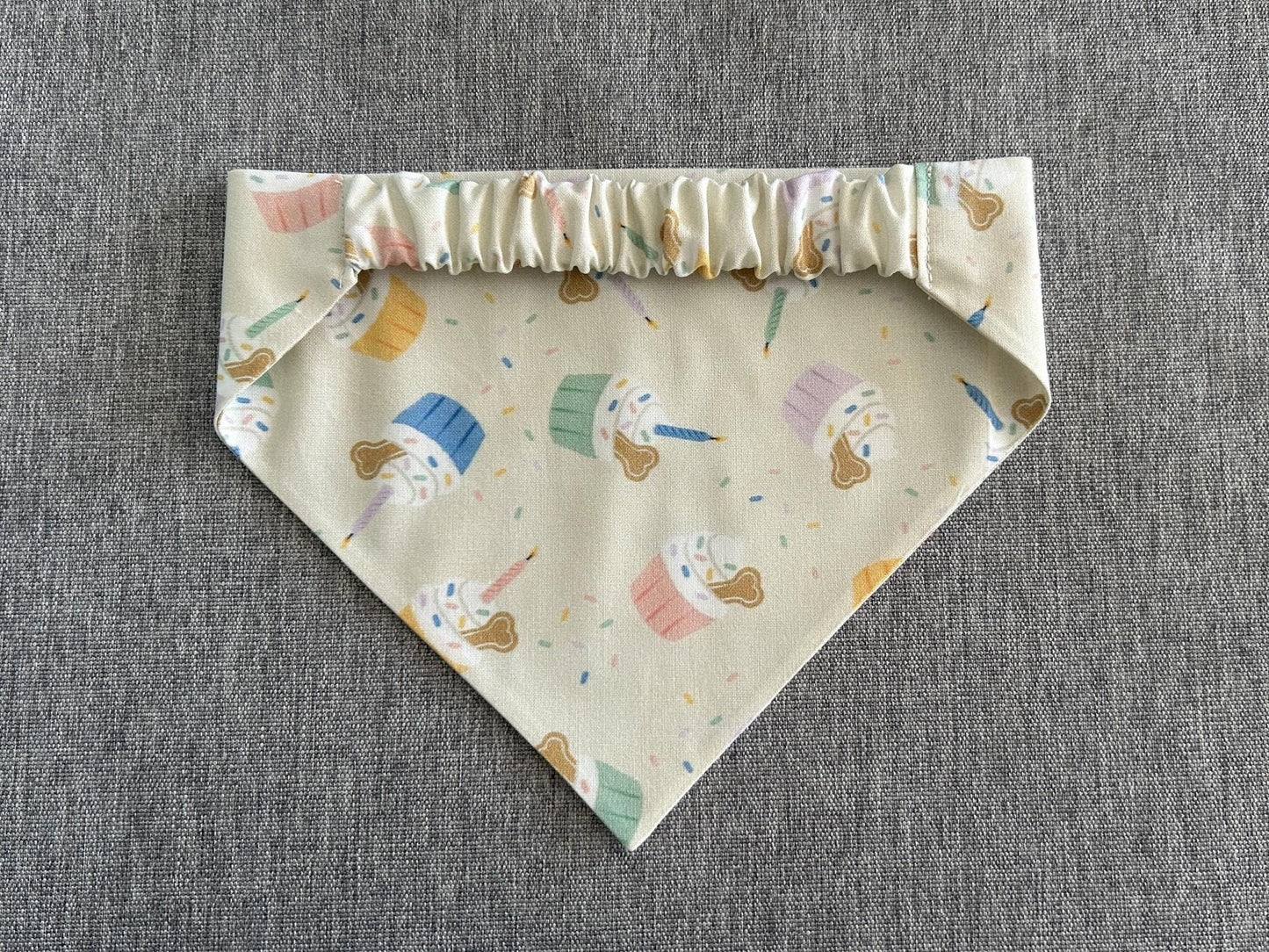 Birthday/Gotcha Day, Pup Cake Scrunchie Dog Bandana, Celebration Pet Accessories