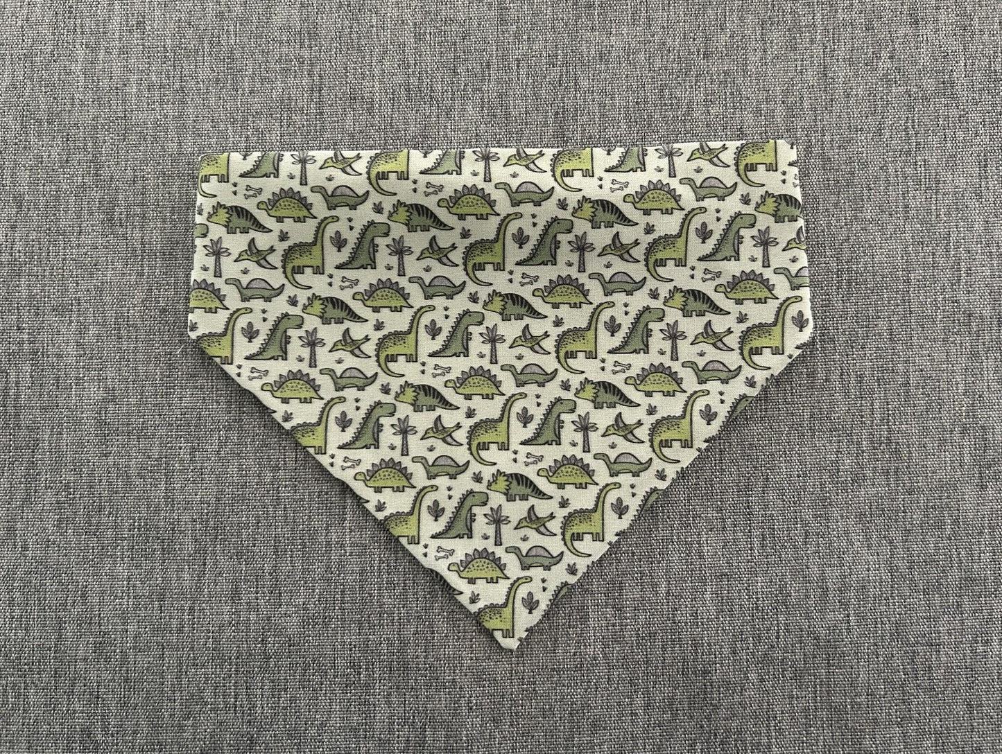 Green Mini Dinosaurs Scrunchie Dog Bandana