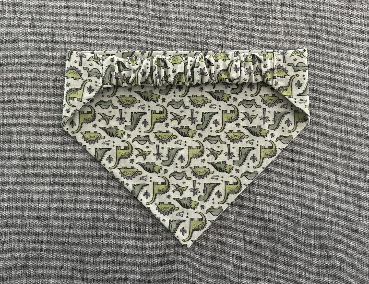 Green Mini Dinosaurs Scrunchie Dog Bandana