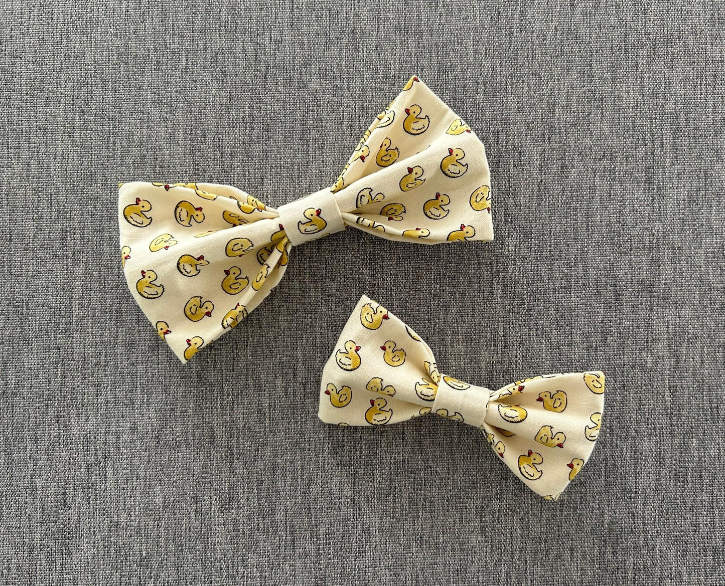Rubber Duck Dog Bowtie, Slide on Collar Pet Bow Tie
