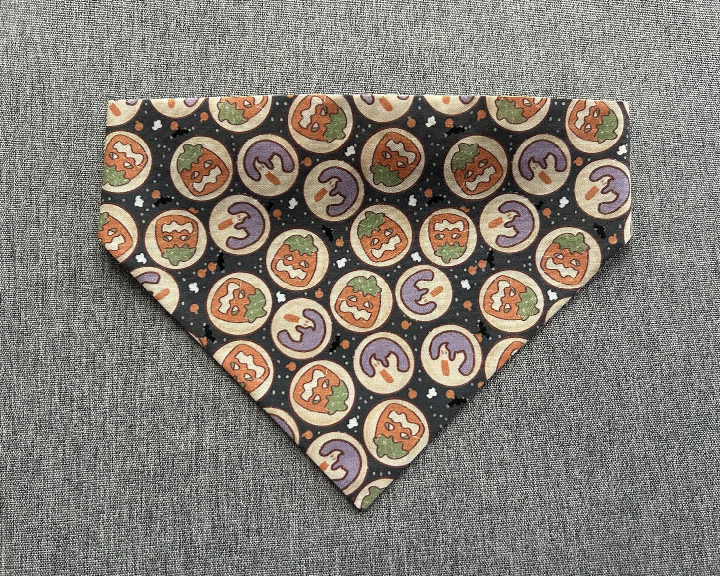 Halloween Cookie Scrunchie Dog Bandana, Halloween Pet Accessories, Fall Bandanas