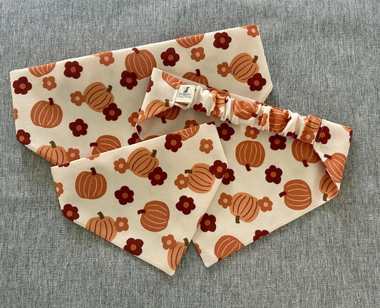 Flower Pumpkin Patch Bandana